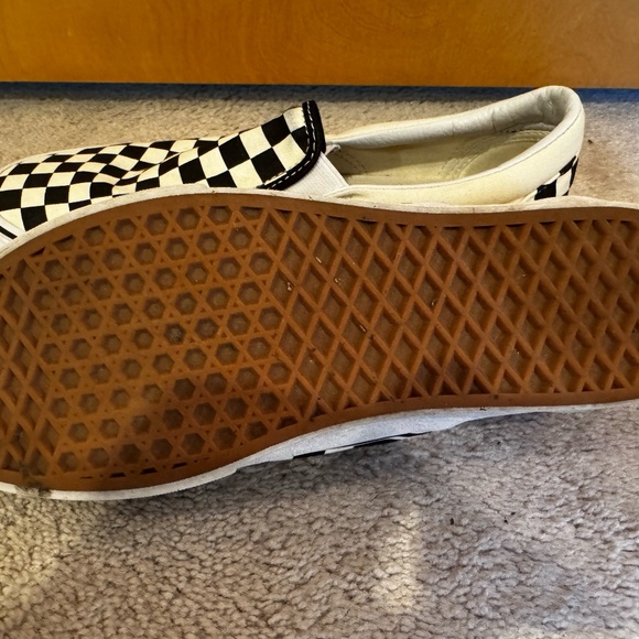 Vans Classic Slip-On Checkerboard Off White Men's 9.5M - Picture 6 of 6